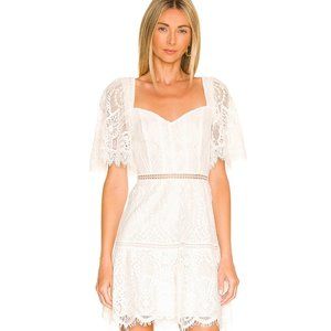 Saylor/Revolve Zuzanna Mini Dress White New With Tags Medium